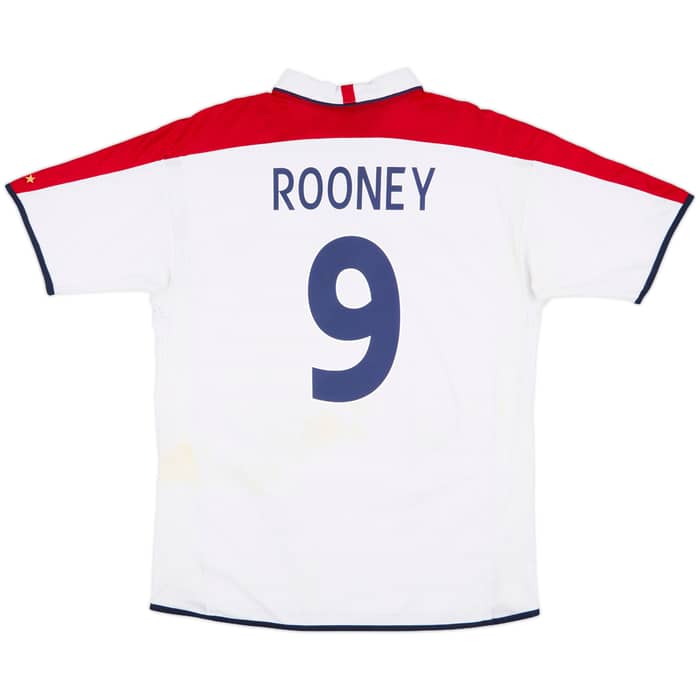 2003-05 England Home Shirt Rooney #9 - 5/10 - (XL)