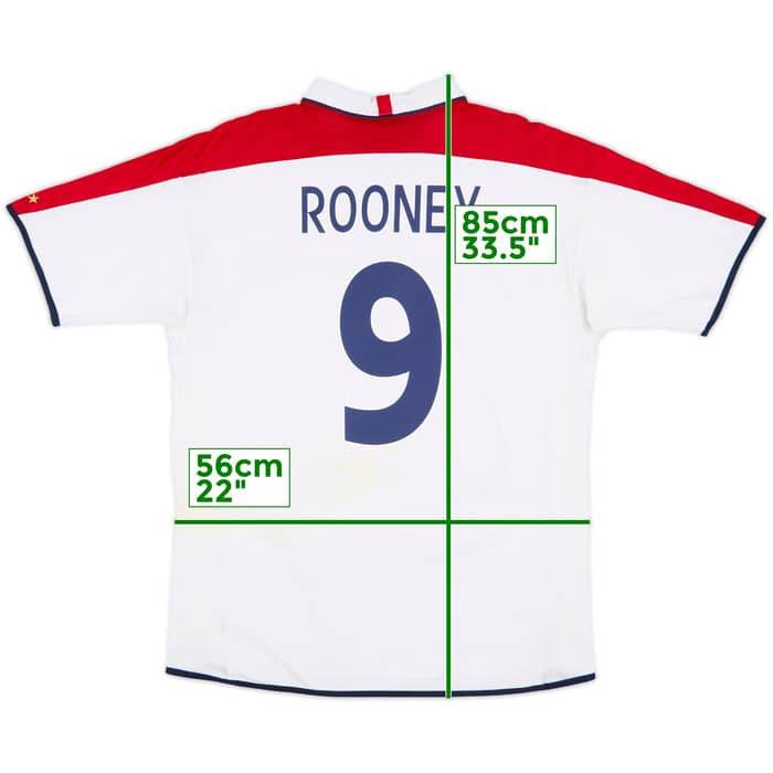 2003-05 England Home Shirt Rooney #9 - 5/10 - (XL)