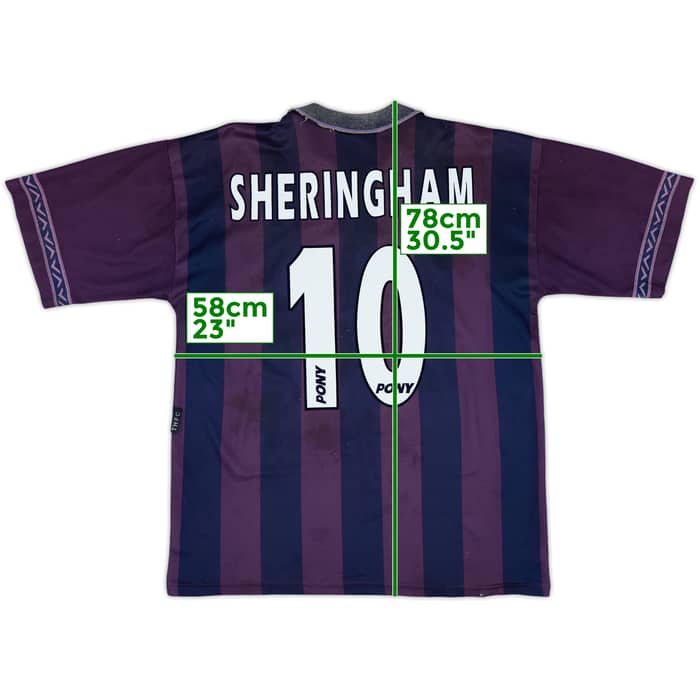1995-97 Tottenham Away Shirt Sheringham #10 - 5/10 - (L)