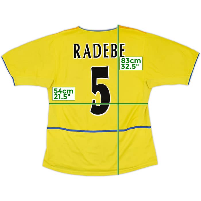 2002-03 Leeds United Away Shirt Radebe #5 - 5/10 - (M)