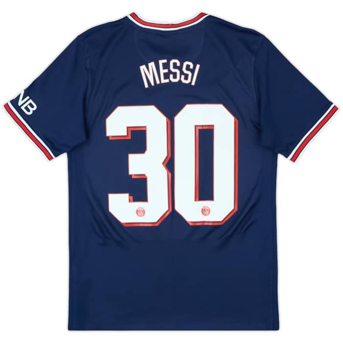 2021-22 Paris Saint-Germain Home Shirt Messi #30 - 7/10 - (S)