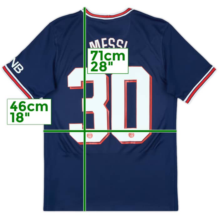 2021-22 Paris Saint-Germain Home Shirt Messi #30 - 7/10 - (S)