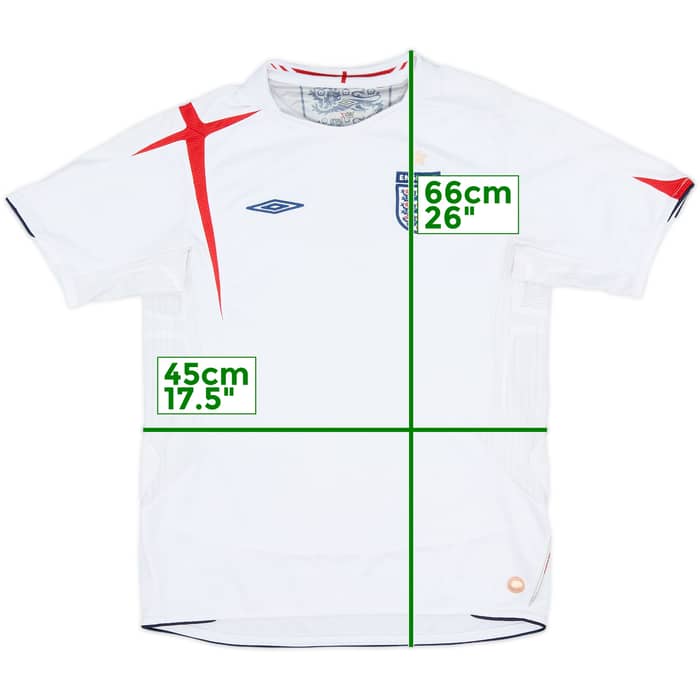 2005-07 England Home Shirt - 8/10 - (XL.Boys)