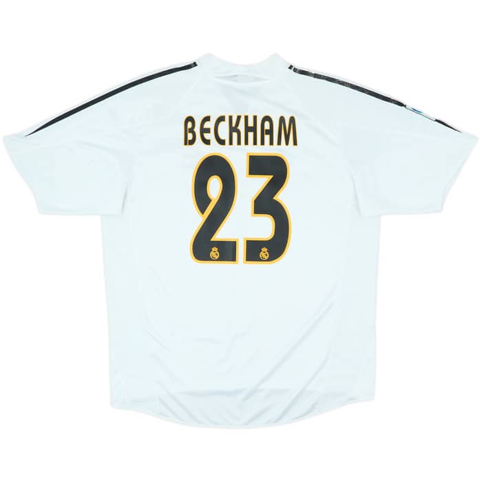 2004-05 Real Madrid Home Shirt Beckham #23 - 6/10 - (L)