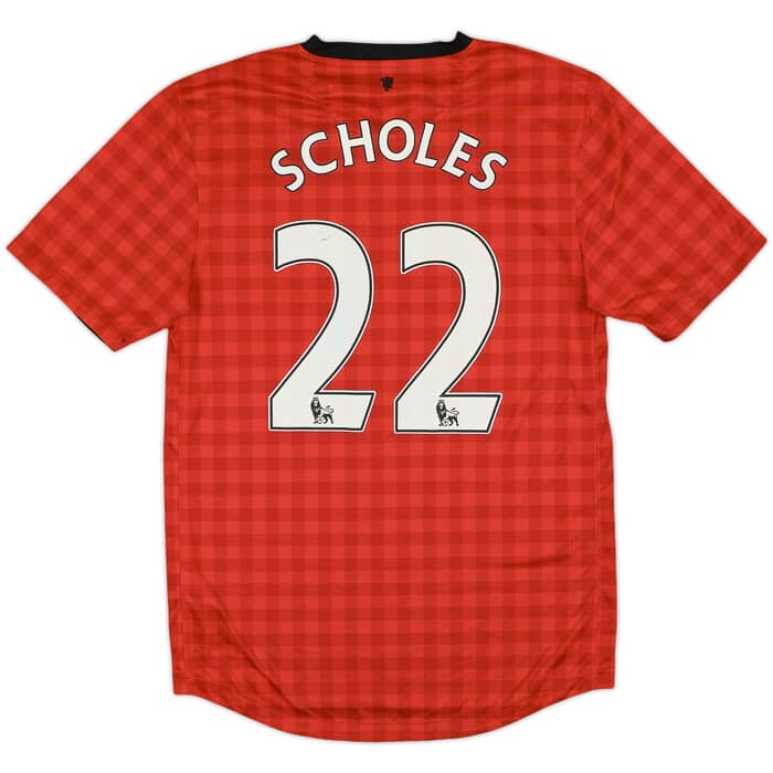 2012-13 Manchester United Home Shirt Scholes #22 - 4/10 - (S)