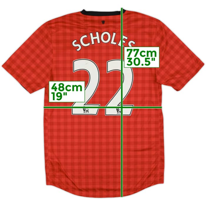 2012-13 Manchester United Home Shirt Scholes #22 - 4/10 - (S)