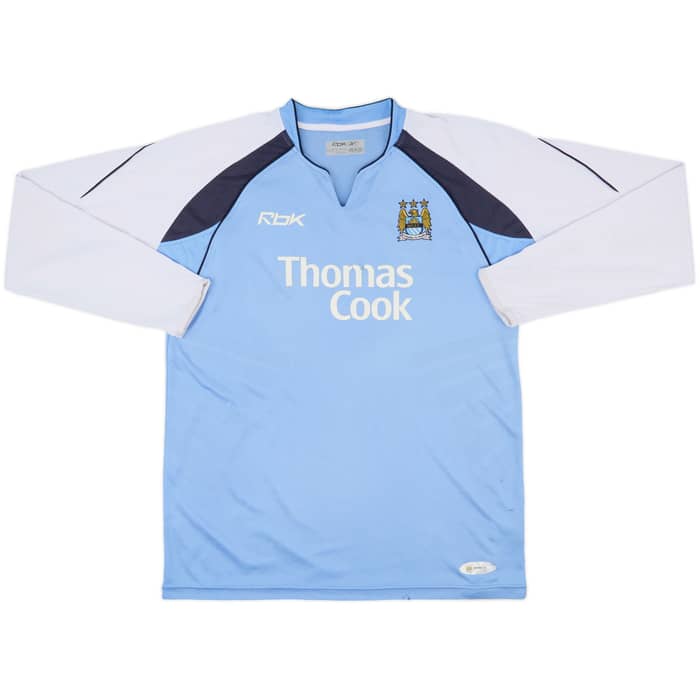 2006-07 Manchester City Home L/S Shirt - 5/10 - (L)