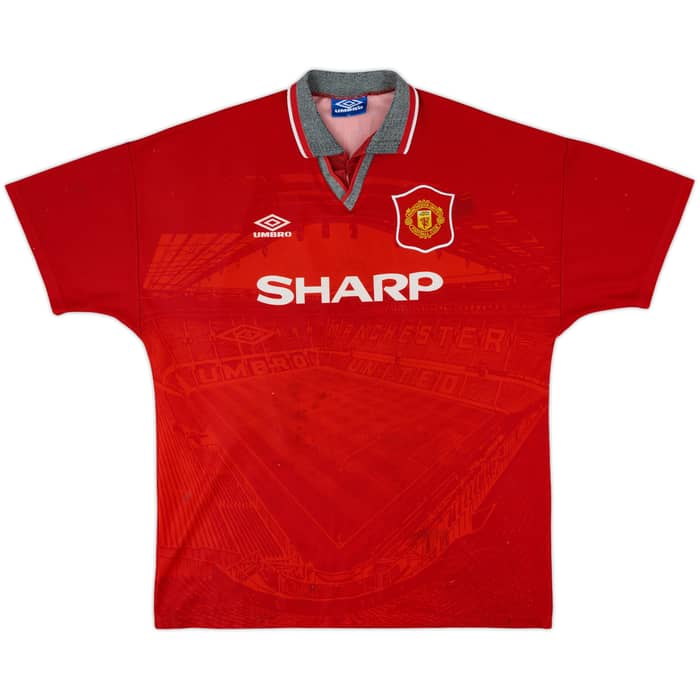 1994-96 Manchester United Home Shirt Cantona #7 - 6/10 - (XL)