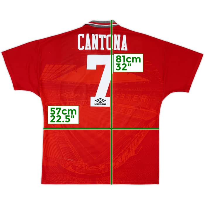 1994-96 Manchester United Home Shirt Cantona #7 - 6/10 - (XL)