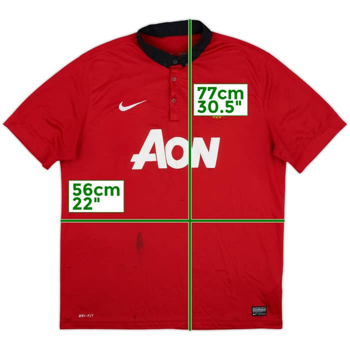 2013-14 Manchester United Home Shirt - 5/10 - (XL)