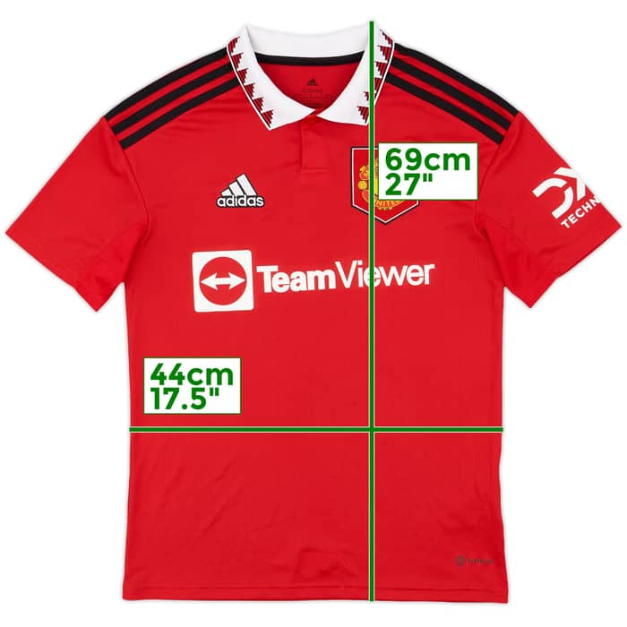 2022-23 Manchester United Home Shirt - 8/10 - (L.Boys)