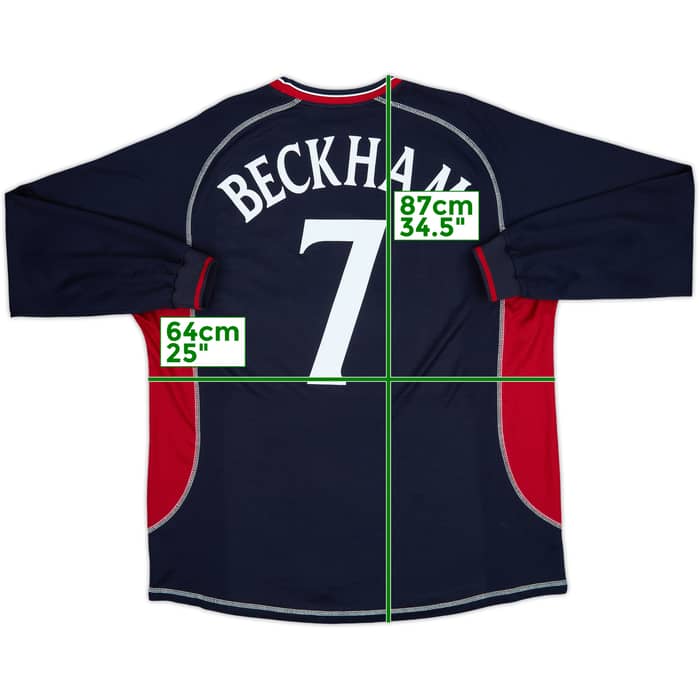 2000-01 Manchester United Third L/S Shirt Beckham #7 - 6/10 - (XXL)