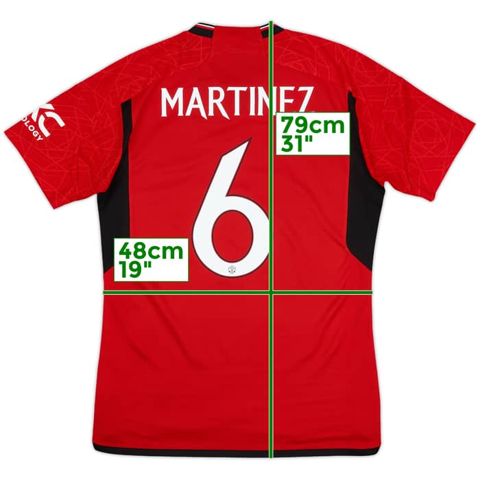 2023-24 Manchester United Home Shirt Martinez #6 - 10/10 - (M)