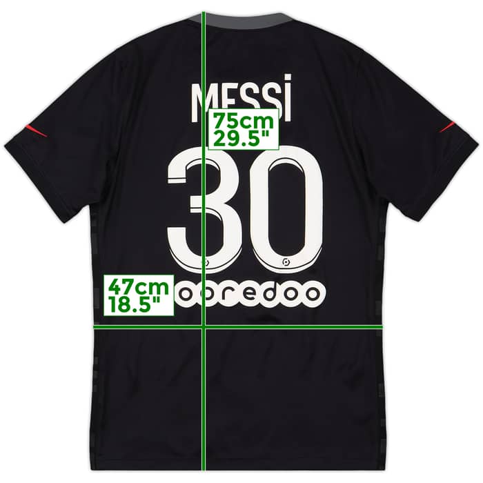 2021-22 Paris Saint-Germain Third Shirt Messi #10 - 9/10 - (S)