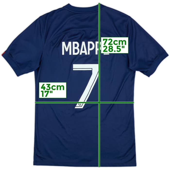 2022-23 Paris Saint-Germain Home Shirt Mbappe #7 - 7/10 - (S)