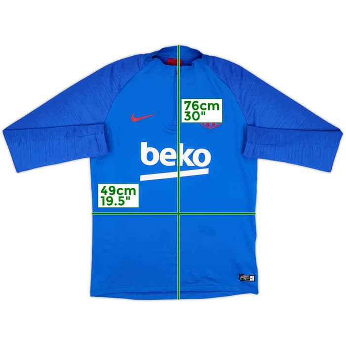2019-20 Barcelona Nike 1/4 Zip Training Top - 8/10 - (M)