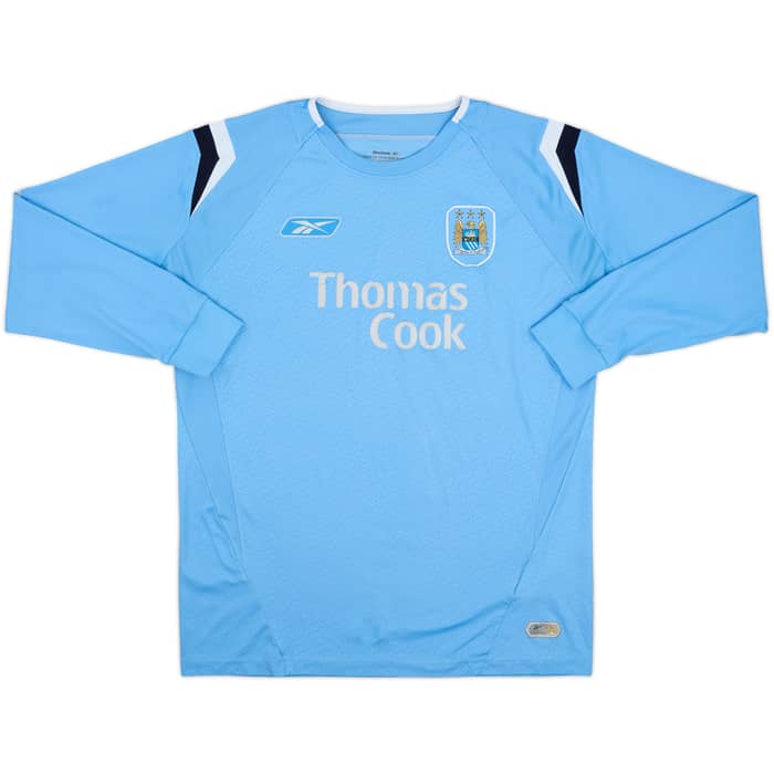 2004-05 Manchester City Home L/S Shirt - 4/10 - (M)