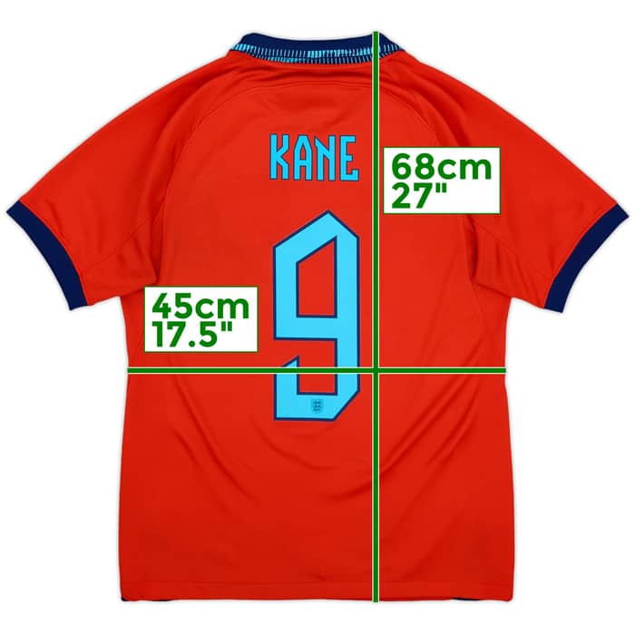 2022-23 England Away Shirt Kane #9 - 9/10 - (S)