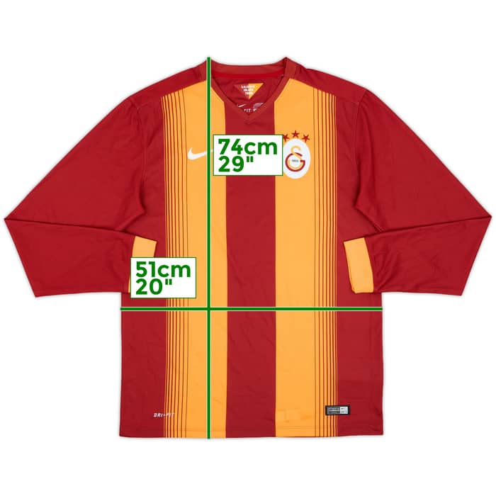 2014-15 Galatasaray Home L/S Shirt - 8/10 - (M)