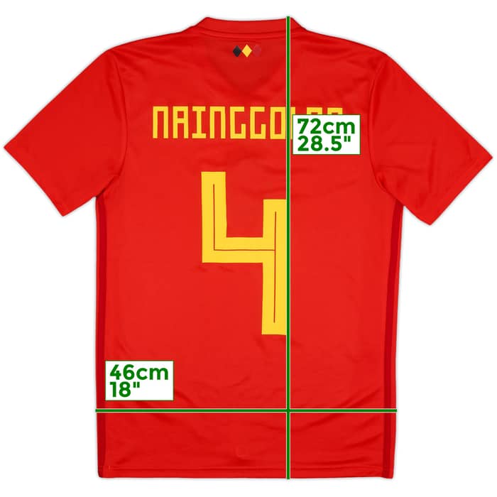 2018-19 Belgium Home Shirt Nainggolan #4 - 9/10 - (S)