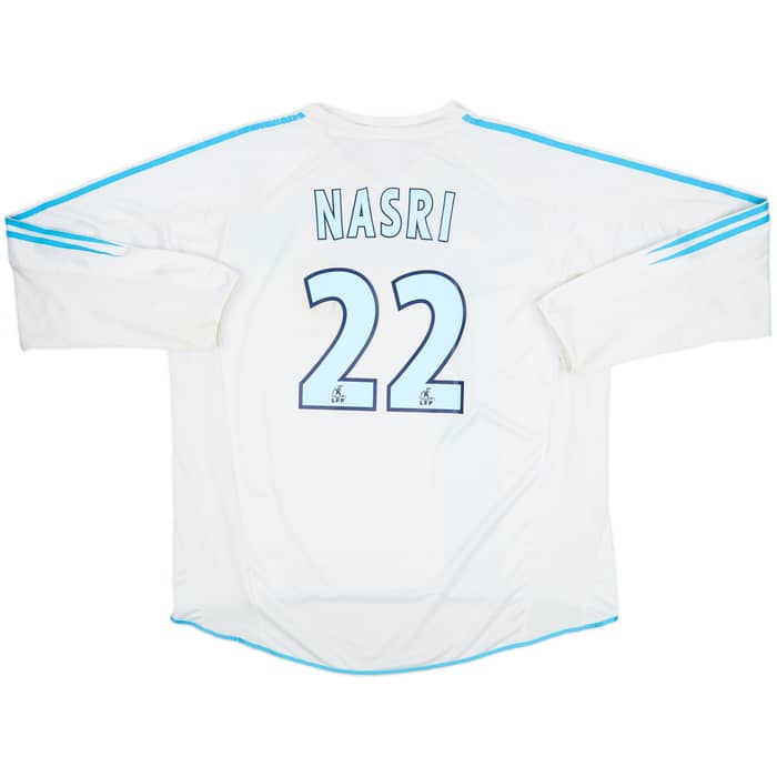 2004-05 Olympique Marseille Home L/S Shirt Nasri #22 - 5/10 - (XXL)