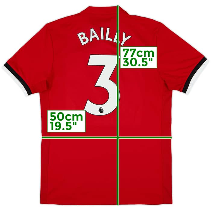 2017-18 Manchester United Home Shirt Bailly #3 - 9/10 - (M)