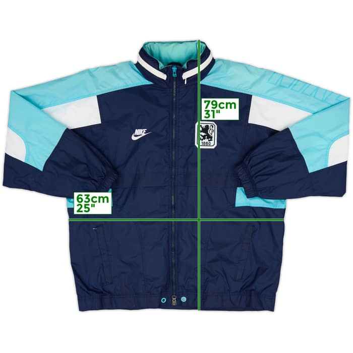 1996-97 1860 Munich Nike Hooded Rain Jacket - 7/10 - (M)