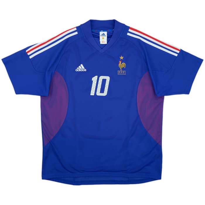2002-04 France Home Shirt Zidane #10 - 8/10 - (XL)