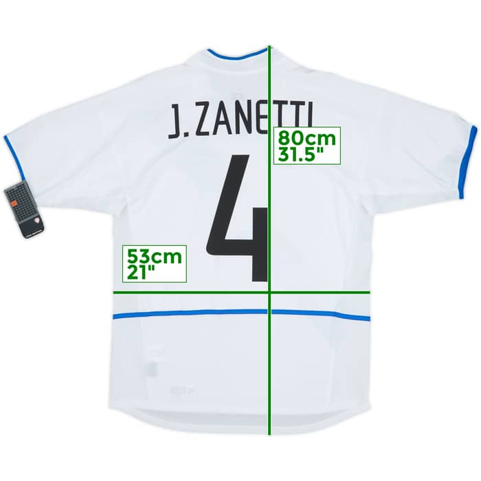 2002-03 Inter Milan Away Shirt Zanetti #4 (M)
