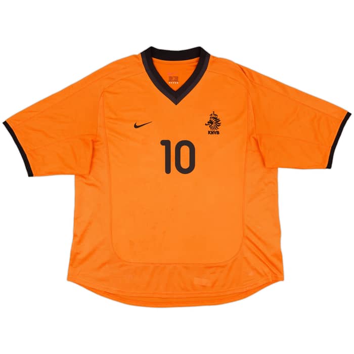 2000-02 Netherlands Home Shirt Bergkamp #10 - 7/10 - (XL)