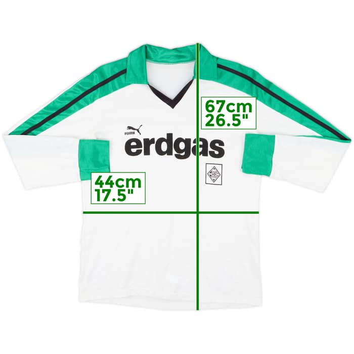 1983-85 Borussia Monchengladbach Home L/S Shirt - 9/10 - (M)