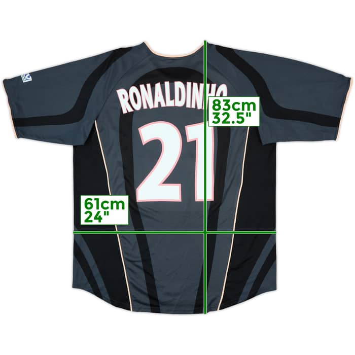2001-02 Paris Saint-Germain Third Shirt Ronaldinho #21 - 7/10 - (XL)