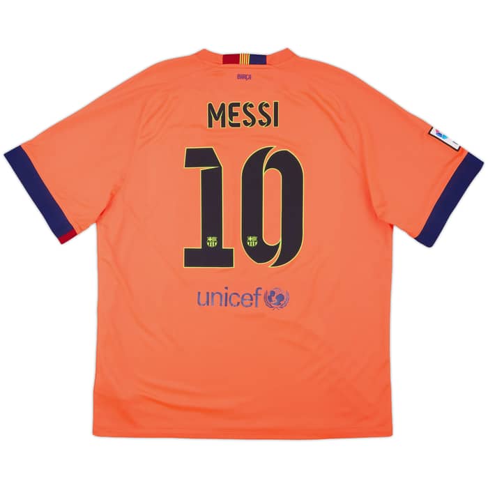 2014-15 Barcelona Away Shirt Messi #10 - 10/10 - (XXL)