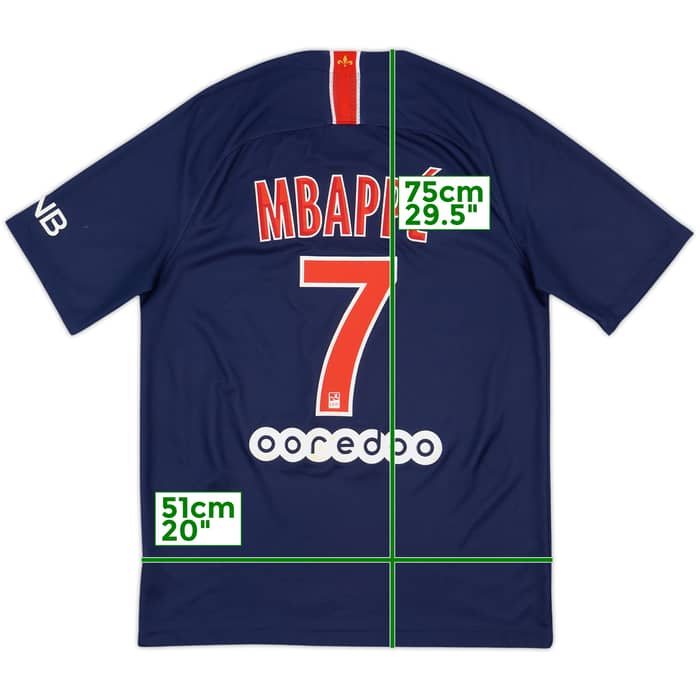 2018-19 Paris Saint-Germain Home Shirt Mbappe #7 - 6/10 - (M)