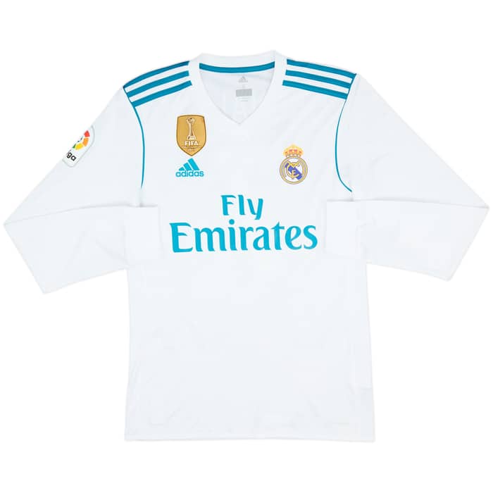 2017-18 Real Madrid Home L/S Shirt Ronaldo #7 - 8/10 - (S)