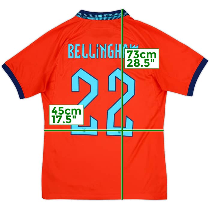 2022-23 England Away Shirt Bellingham #22 - 8/10 - (S)