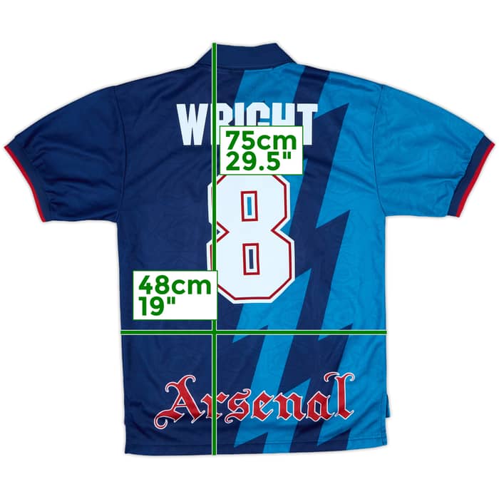 1995-96 Arsenal Away Shirt Wright #8 - 9/10 - (S)