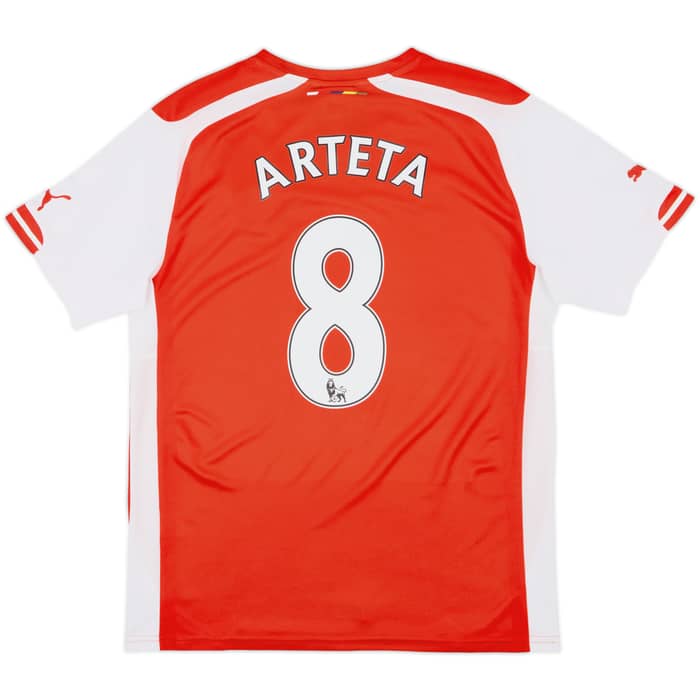 2014-15 Arsenal Home Shirt Arteta #8 - 8/10 - (M)