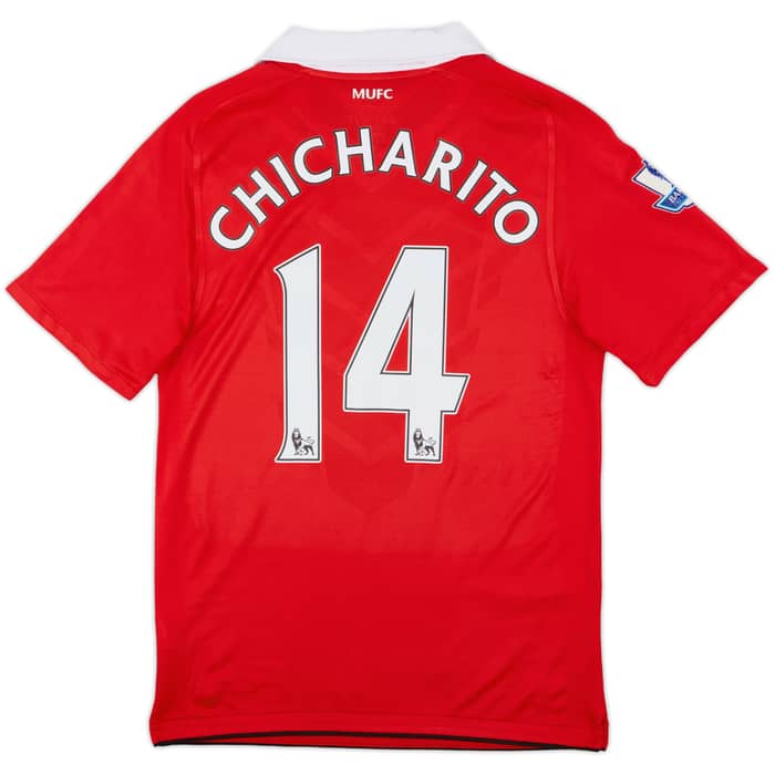 2010-11 Manchester United Home Shirt Chicharito #14 - 9/10 - (S)
