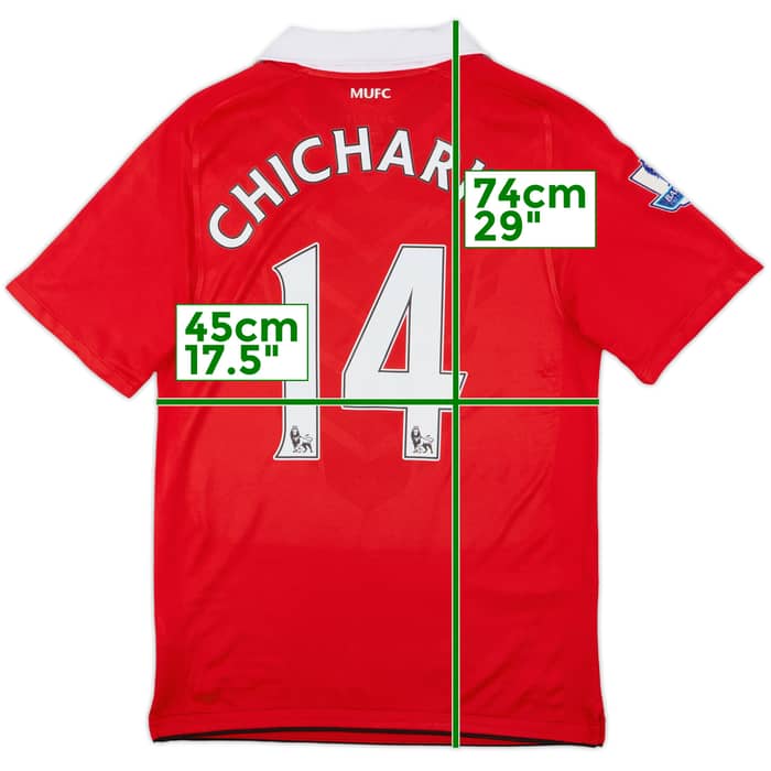 2010-11 Manchester United Home Shirt Chicharito #14 - 9/10 - (S)