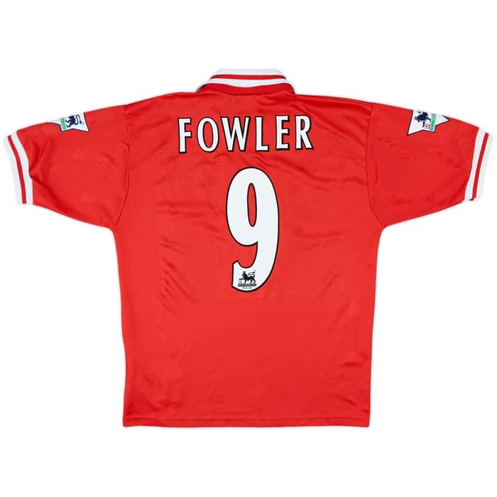 1996-98 Liverpool Home Shirt Fowler #9 - 9/10 - (M)