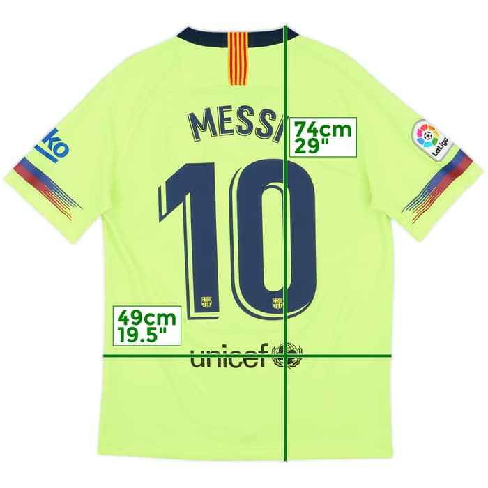 2018-19 Barcelona Away Shirt Messi #10 - 7/10 - (M)