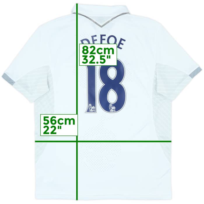 2012-13 Tottenham Home Shirt Defoe #18 - 9/10 - (XL)