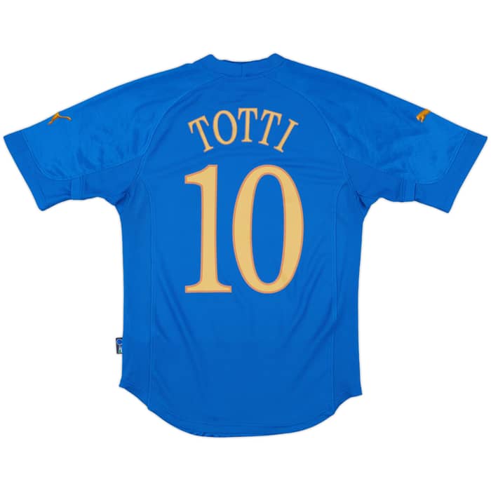 2004-06 Italy Home Shirt Totti #10 - 8/10 - (S)