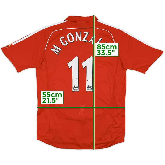 2006-08 Liverpool Home Shirt M Gonzalez #11 - 5/10 - (L)