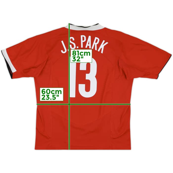 2004-06 Manchester United Home Shirt J.S.Park #13 - 7/10 - (XXL)