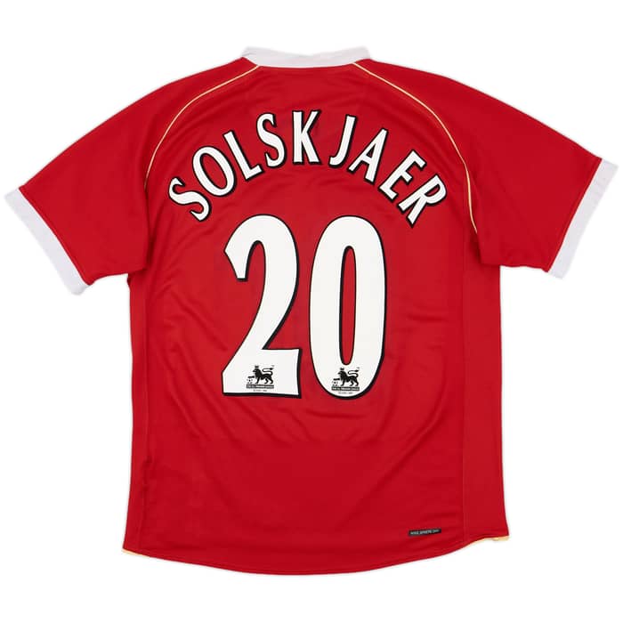 2006-07 Manchester United Home Shirt Solskjaer #20 - 5/10 - (M)
