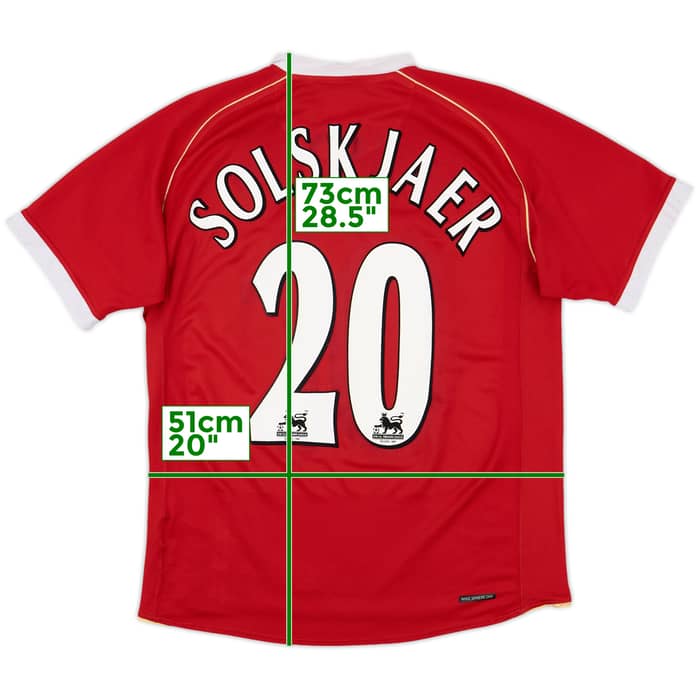2006-07 Manchester United Home Shirt Solskjaer #20 - 5/10 - (M)