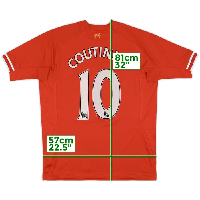 2013-14 Liverpool Home Shirt Coutinho #10 - 5/10 - (XL)