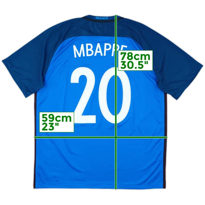 2016-17 France Home Shirt Mbappe #20 - 8/10 - (XL)